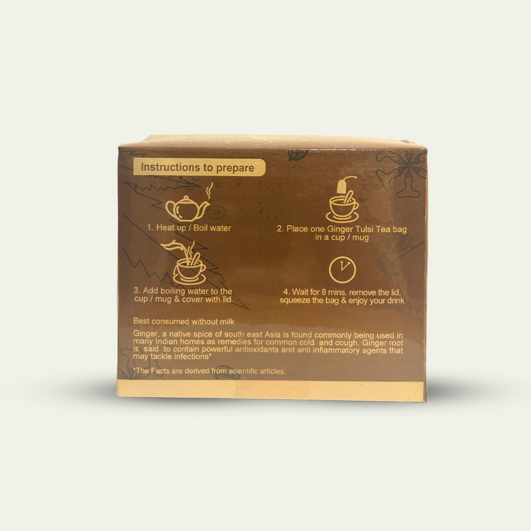 Ginger Tulsi Tea Mc Box 2.5g X 25 Sachets - BUY 2 GET 1 FREE