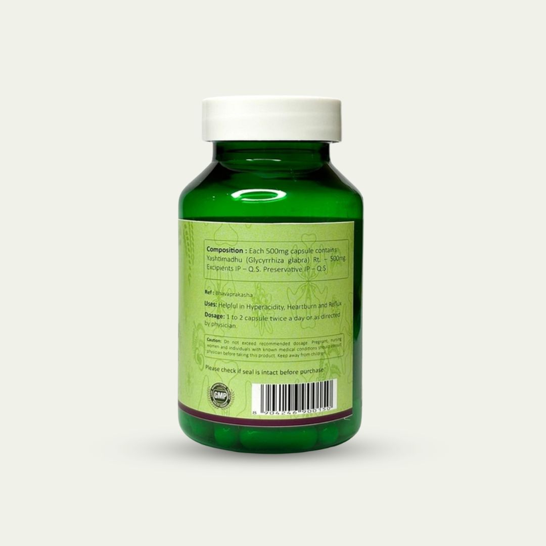 Yashtimadhu Capsules 60 Capsule Bottle - BUY 2 GET 1 FREE