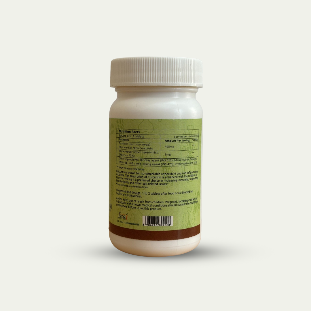 Curcumin Tablet 60 Tablet Bottle - BUY 2 GET 1 FREE